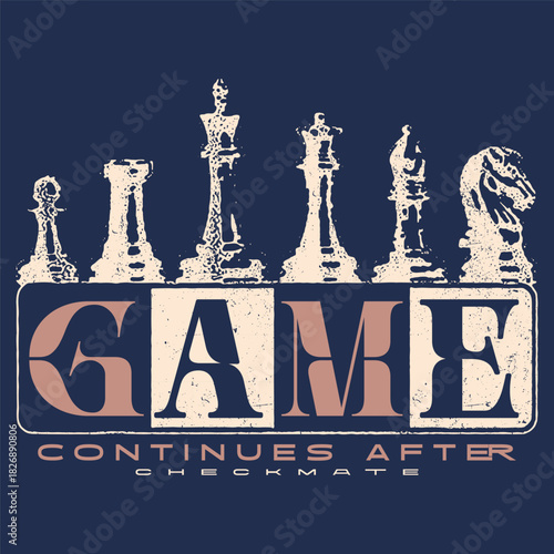 Urban Style Chess Typography t shirt design, vector graphic, typographic poster or tshirts street wear and Urban style, Vector illustration design for fashion graphics, t shirt prints.