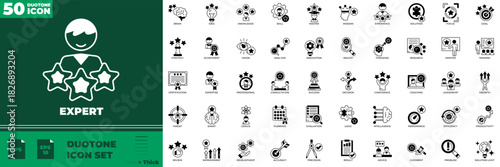 Expert Duotone Editable Icons set