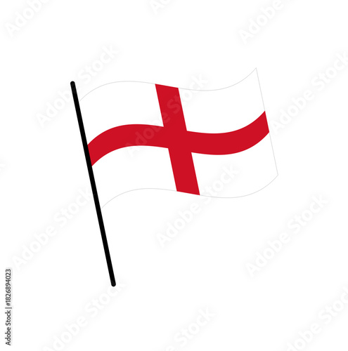 Flag of England on flagpole