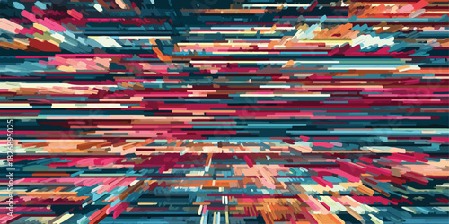 미래 도시의 추상적인 3D 렌더링, 빛나는 디지털 데이터 흐름과 고층 빌딩의 복잡한 네트워크