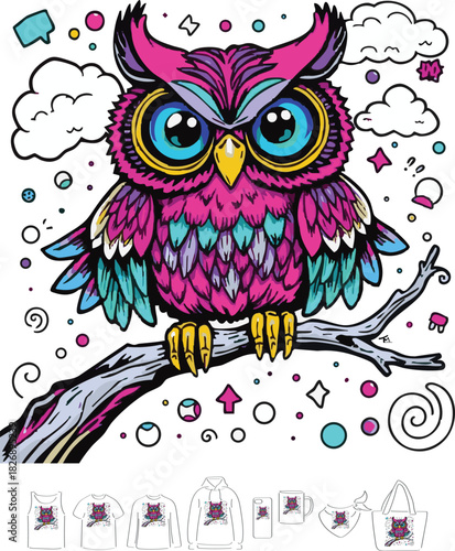 owl, picture, clipart, drawing, illustration