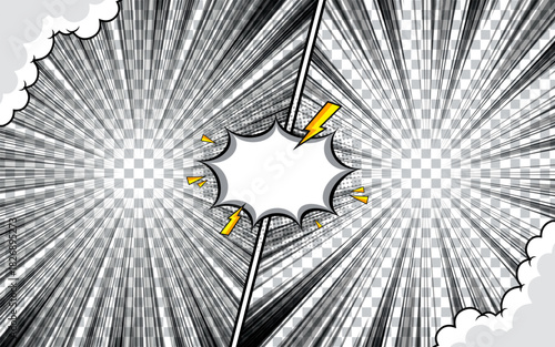 Comic versus battle template background