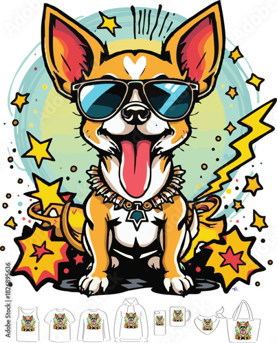 picture, clipart, drawing, illustration, dog, chihuahua