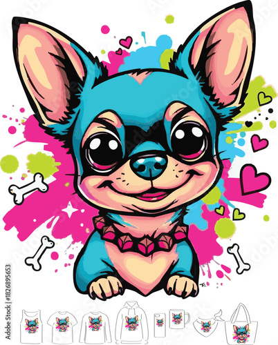 picture, clipart, drawing, illustration, dog, chihuahua