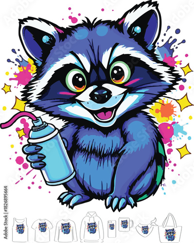picture, clipart, drawing, illustration, 
raccoon