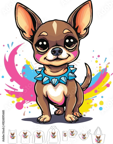picture, clipart, drawing, illustration, dog, chihuahua