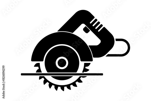 Circular saw power tool icon symbol
