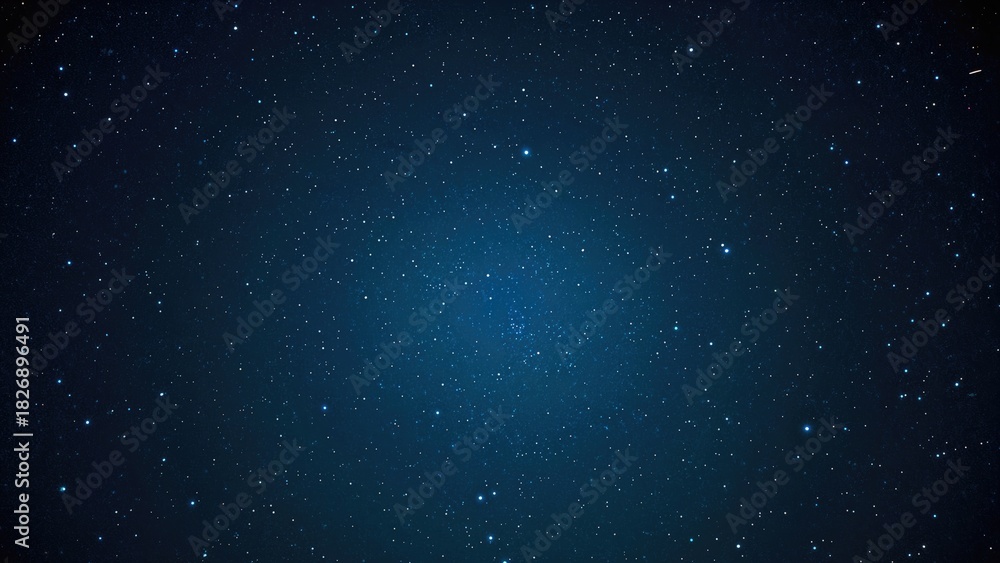 Obraz premium Starry night sky with numerous stars and deep blue background. The cosmos and space scene. Astronomy and celestial objects. The depiction of the universe at night.