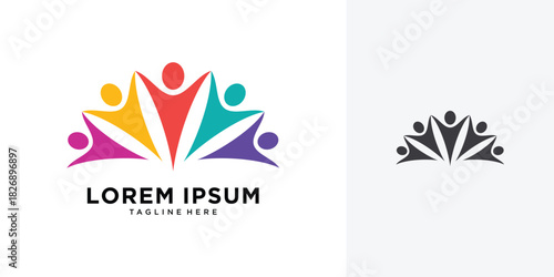 People group community logo concept