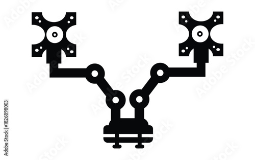 Dual monitor arm desk mount adjustable stand equipment support computer