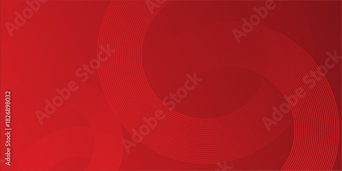 Collection of red concentric circles. Collection of radial sound wave or sonar rings. Pack of radar icon symbols, targets, dashed lines, halftones.