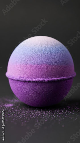 Purple bath bomb