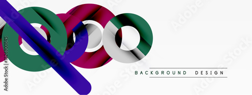 Abstract colorful ribbons overlap, creating dynamic visual effect. White background enhances vibrant hues, modern design element.