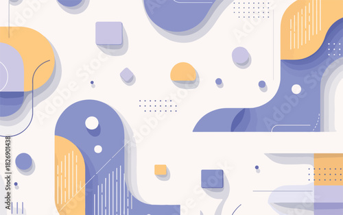 Abstrato moderno com formas geométricas suaves e cores pastel, design gráfico vetorial.