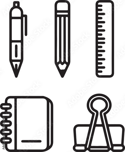 Pen icon set vector illustration for office and business use