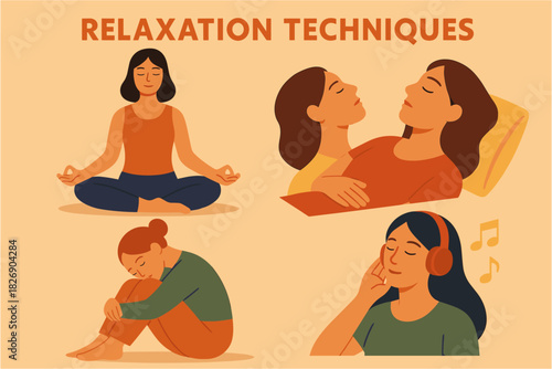 Relaxation practices: meditation, rest, yoga, and music for stress relief
