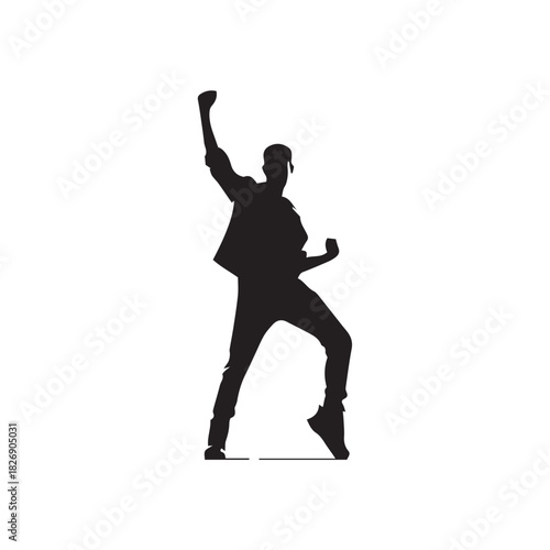 vector silhouette of a man