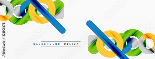 Abstract colorful ribbon design. Overlapping layers create dynamic visual effect. White background provides clean contrast. Modern graphic element.