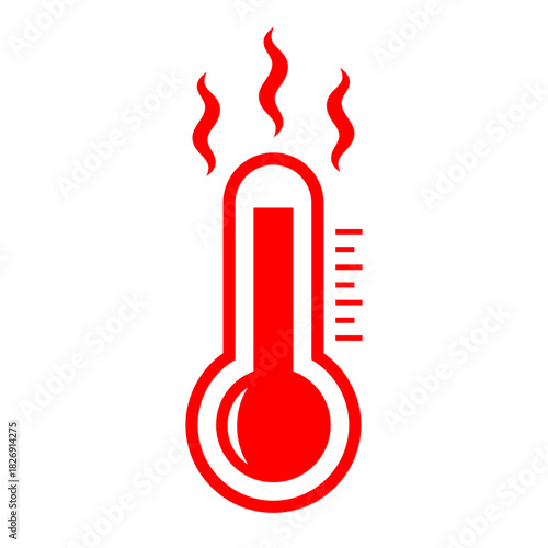 Hot temperature vector icon, overheat symbol