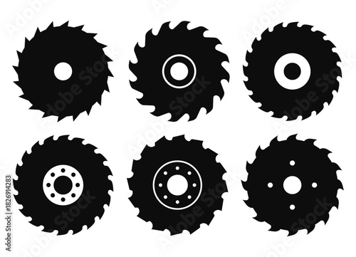 Circular saw blade vector icon