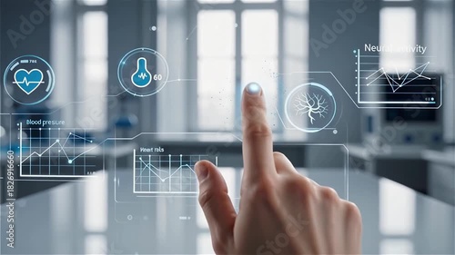 Healthcare, Medical service and Health insurance concept. Digital interaction in a modern medical environment.