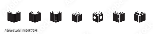 Simple books icon series, collection of book icons, logo isolated on white background, vector illustration EPS 10.