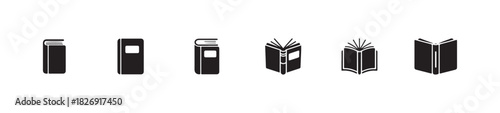  Book icon vector, book vector collection, book graphic design, vector illustration EPS 10.