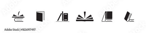  Book icon vector, book vector collection, book graphic design, vector illustration EPS 10.
