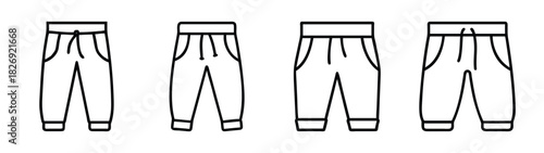 Explore different styles of pants fashionable trousers vector illustration clothing apparel design