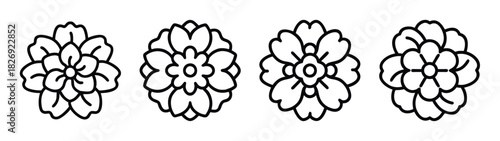 Floral vector design elements decorative flower ornament blossom flourish botanical design element vector