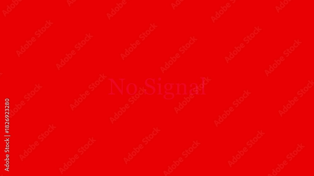 Signal error icon inside red alert color, showing digital network ...