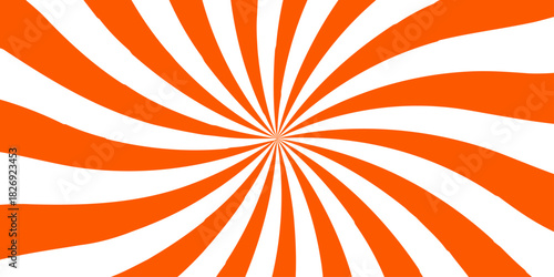  Radial hypnotic spirals with Vintage beam sunburst texture.  Summer sunny and radial sunrise or sunset light retro design. Sunrise sunbeam element spiral striped illustration sunray template.