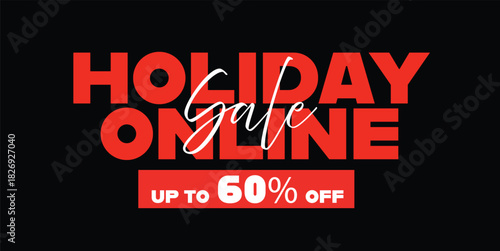 Red white modern holiday online sale editable vector festive season sale