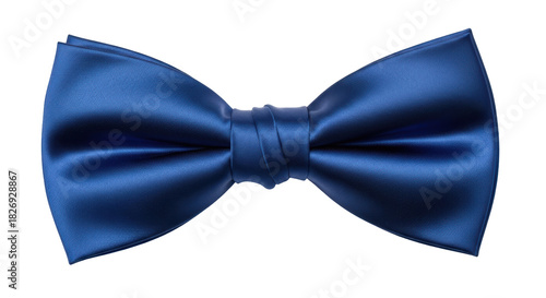 Slika na platnu Elegant navy blue bow tie isolated PNG, formal wear accessory for weddings, prom