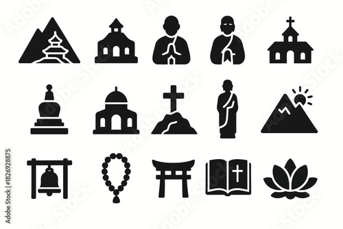 Religious symbols: icons of faith across buddhism and christianity
