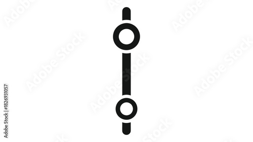 Bus route line vector icon representing public transit path, scheduled stops, and essential urban transportation route