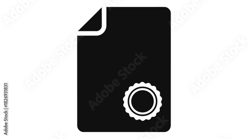 Official legal document icon with certified seal, symbolizing declarations, protections, and fundamental human rights.