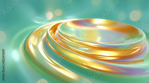 A Stunning Gold Ring Adorned with Intricate Designs Gleams Gracefully Against a Vibrant Blue Background, Highlighting Its Luxurious Luster and Elegance