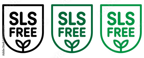 SLS free icon set, SLS free badge set , SLS free stamp set