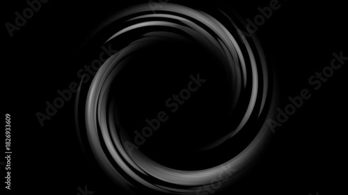 Black metal 3D letter A in a blue glow spiral space design pattern texture illustration backdrop