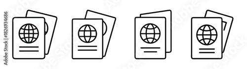 Passport document travel identification international visa id immigration border control identity card