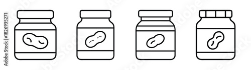 Peanut butter jar illustration, peanut butter packaging, peanut butter product, peanut butter label