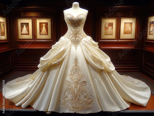 antique old wedding dress