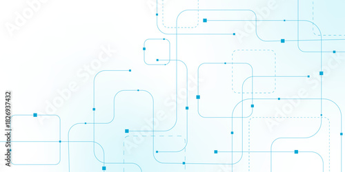 Vector digital technology blue background. Concept with technology blue line. Abstract futuristic background with crossed line and dots vector Illustration. design Network and Connection concept	