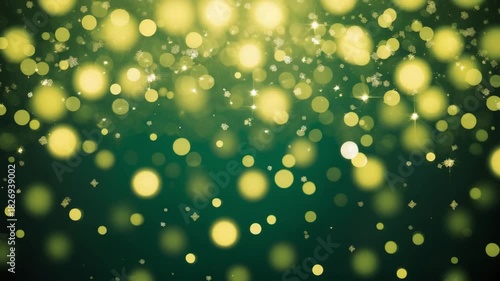 mystical green canvas with soft glowing bokeh