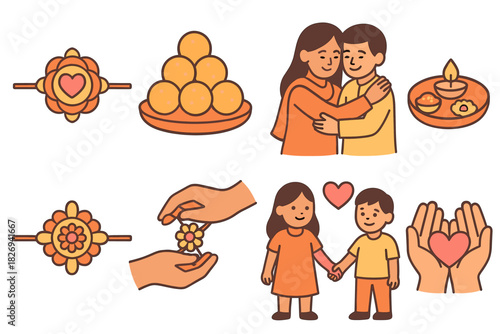 Celebrating raksha bandhan with traditional symbols and sibling love