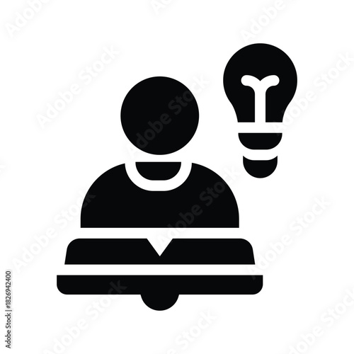 creativity glyph icon illustration vector graphic.eps