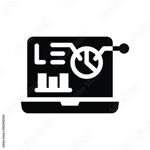  data analysis glyph icon illustration vector graphic.eps