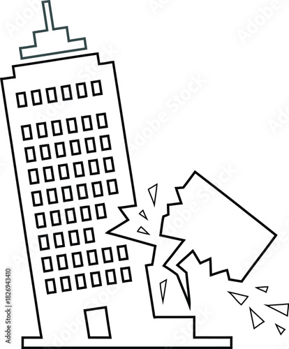 Destruction of a Building Symbol of Crisis, Failure, and Disaster
