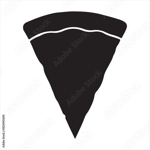 Hot Pizza Slice on a white background